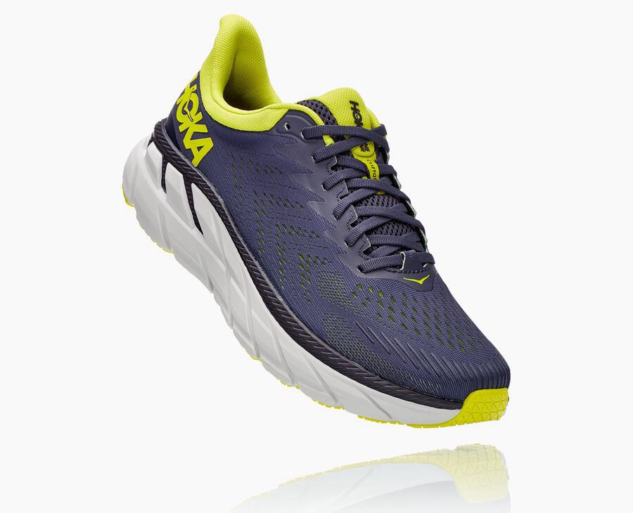 Hoka Mens Running Shoes NZ - Hoka One One Clifton 7 Navy (HNM986523)